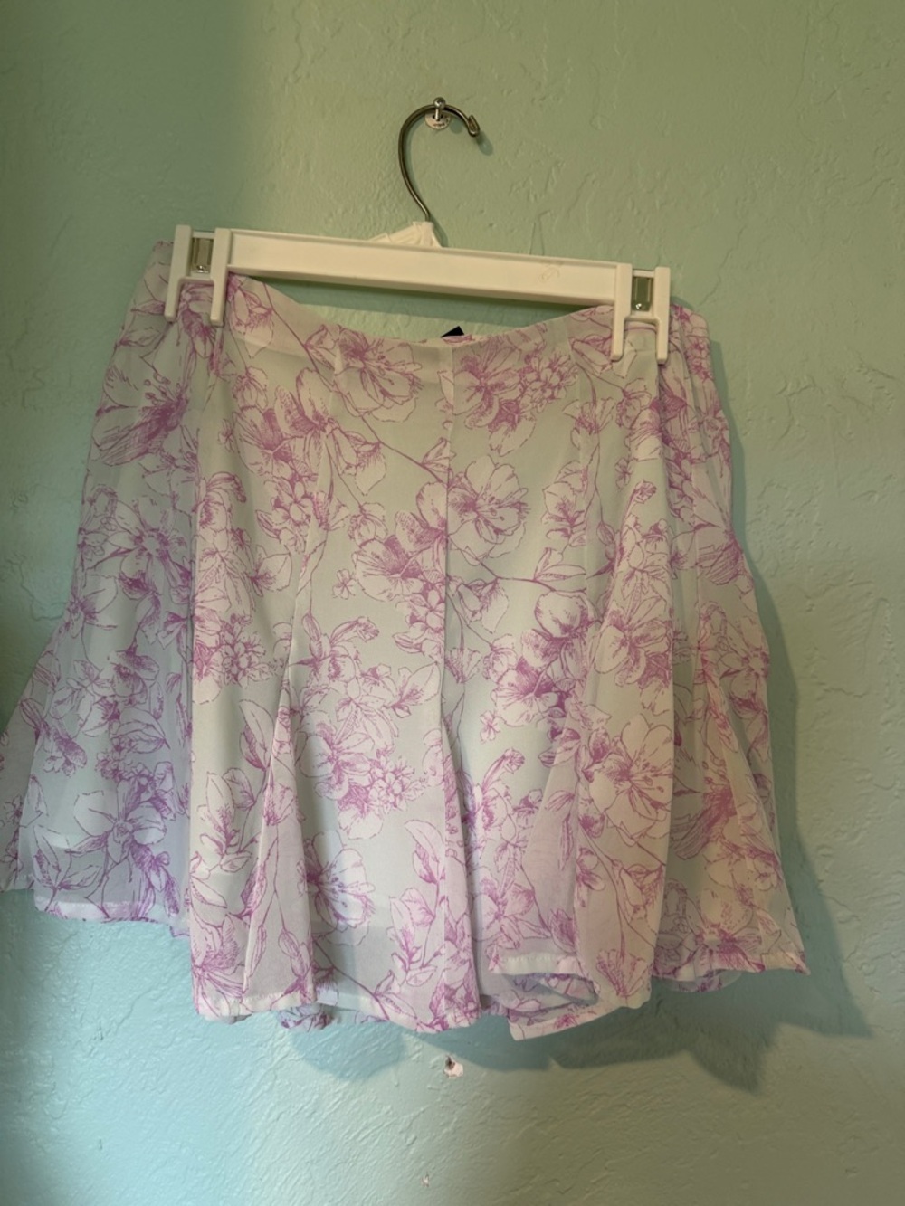 Forever 21 Lavender Floral Mini Skirt